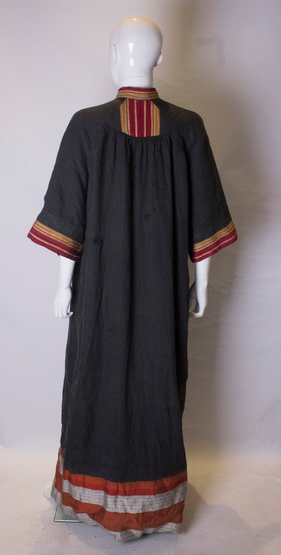 A Thea porter floor length jacket in black and st… - image 8