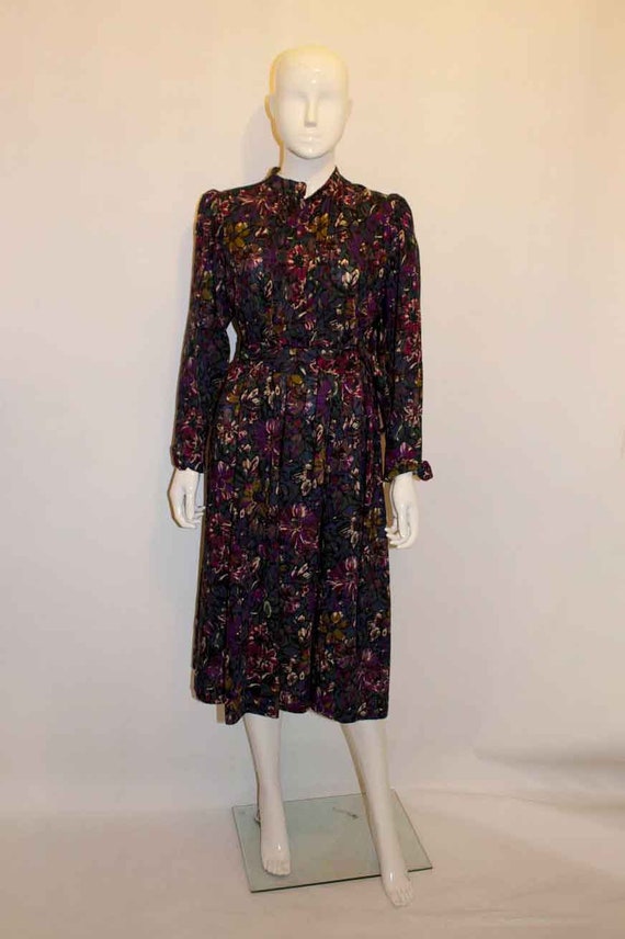 wrap dress sale Mauve Floral Double Ruffled Hem Wrap Dress  PinkBlush