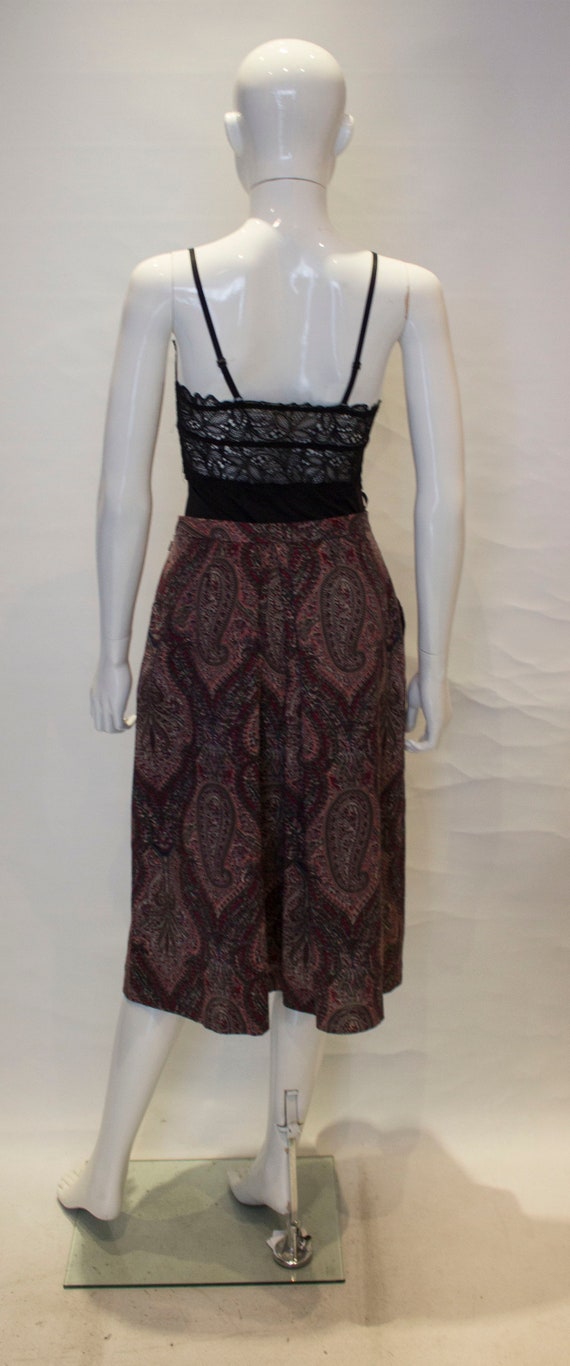 A Vintage 1970s  Liberty print paisley Wool Skirt - image 8