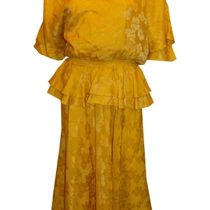 Vintage Yellow Silk Pallant Dress