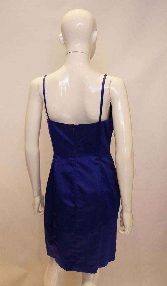 saint laurent blue dress Yves Saint Laurent Blue Silk Organza Spring 2012 Runway Dress – Basha Gold main image 0