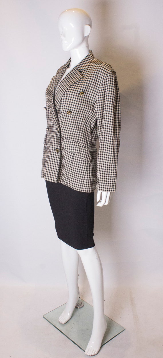 A Vintage 1980s check black and white Laurel Jack… - image 3