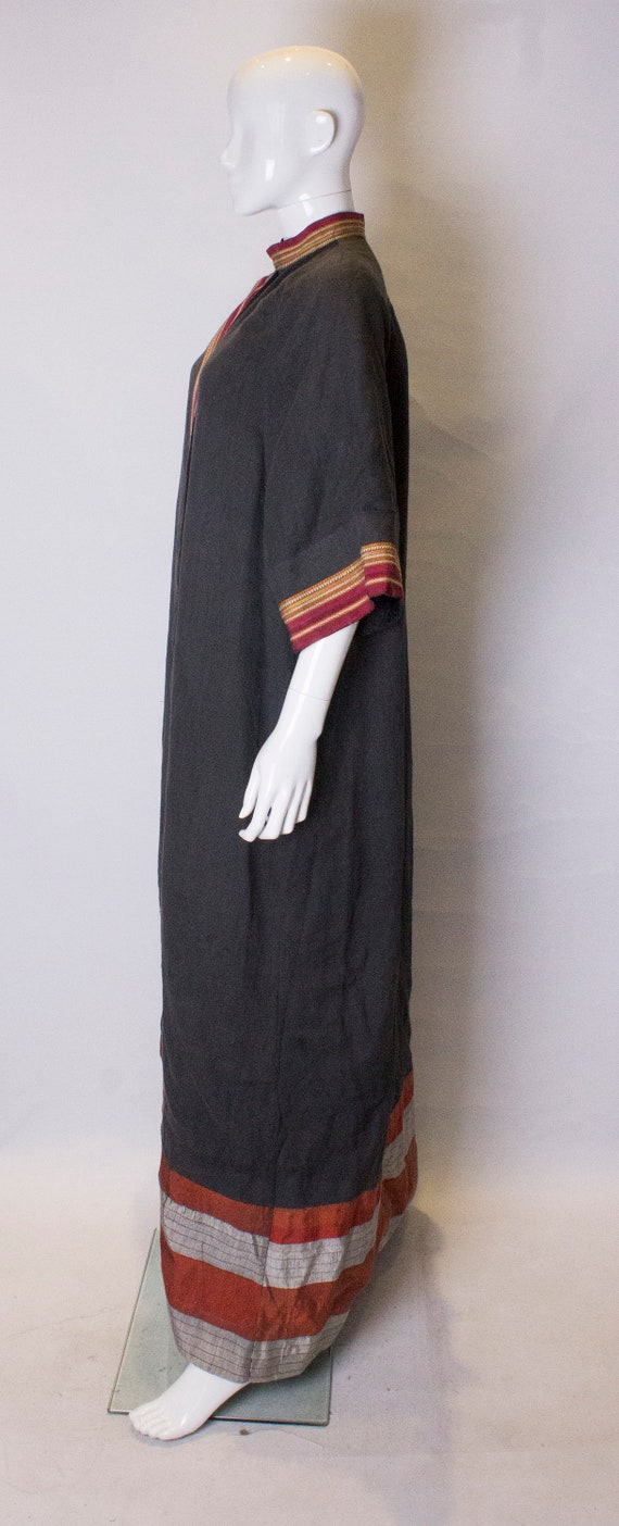 A Thea porter floor length jacket in black and st… - image 5