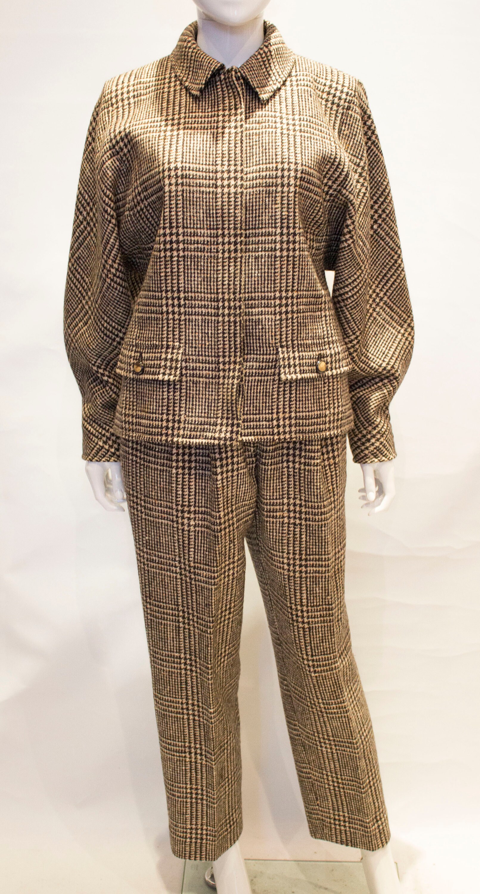 Image of A Vintage S Jacket & Matching High Waisted Trousers By Valentino