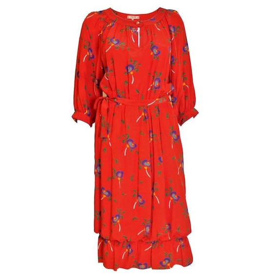 A vintage 1970s Celine Silk Dress
