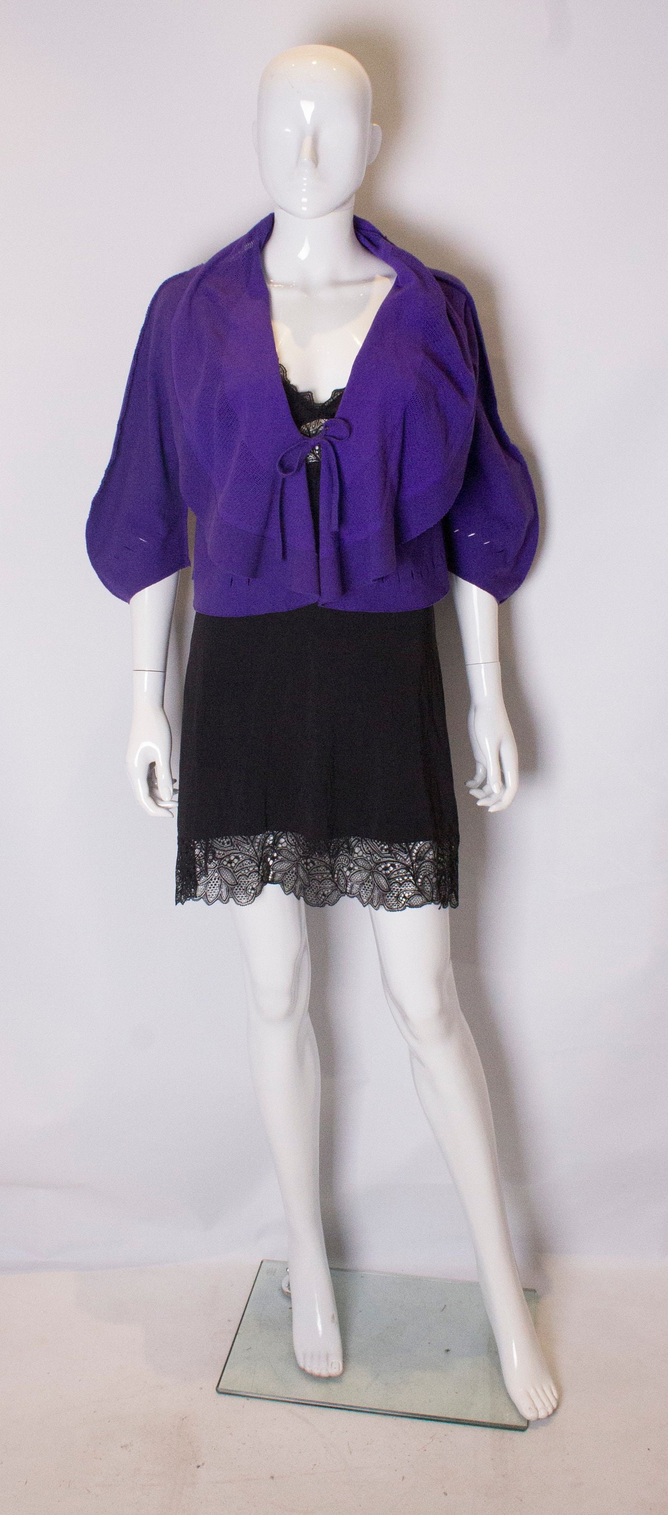 Image of A Vintage S Issey Miyake Fete Range Purple Cardigan
