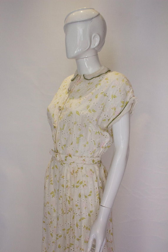 A Vintage 1950s Summer Cotton Dress by Nelly Don - image 4