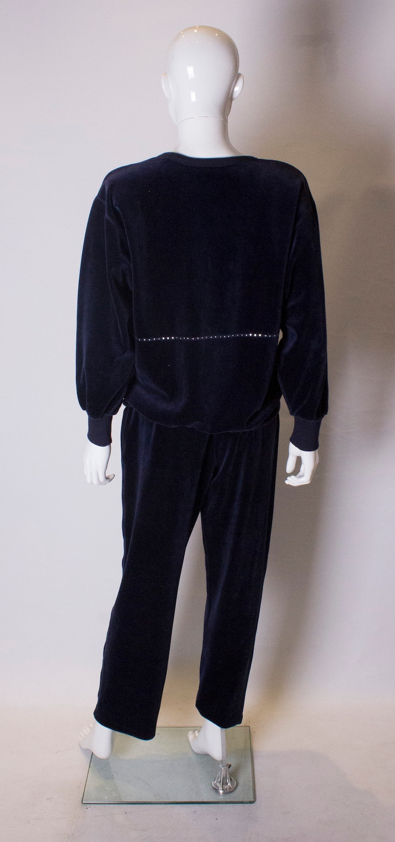 A Vintage navy velvet Sonia Rykiel Leisure  track Suit