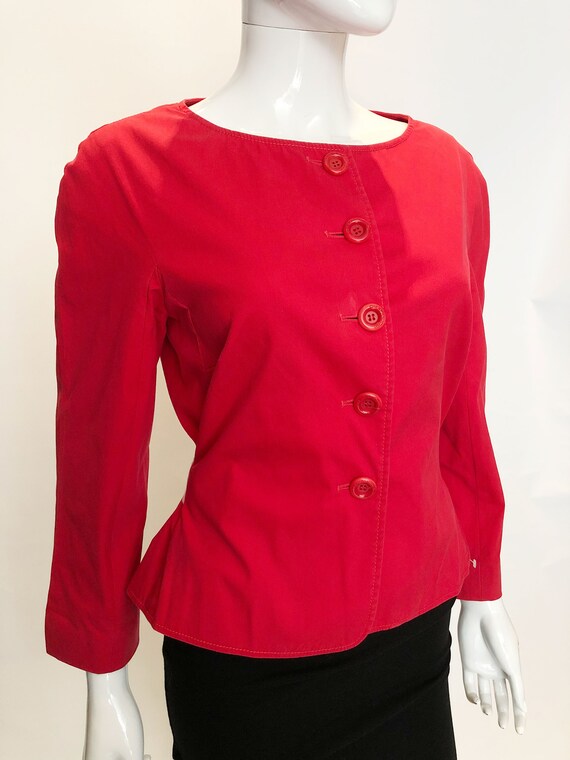 A Vintage 1990s Moschino Red Jacket - image 4