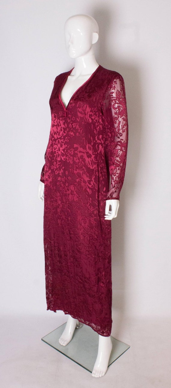 A Vintage devore Kaftan / Dress by Sara Sturgeon. - image 3