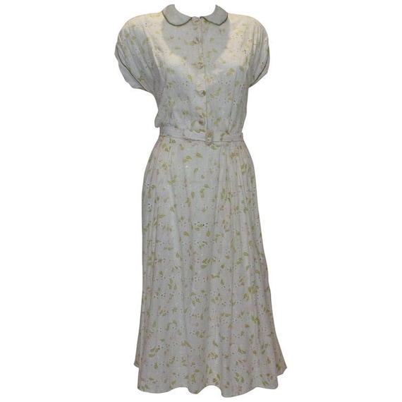 A Vintage 1950s Summer Cotton Dress by Nelly Don - image 1