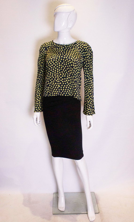 A Vintage 1990s Christian Lacroix Silk Blouse - image 3