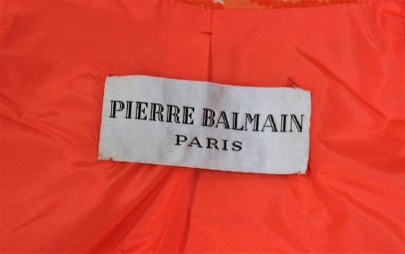 a vintage 1960s Pierre Balmain orange Dress and J… - image 9