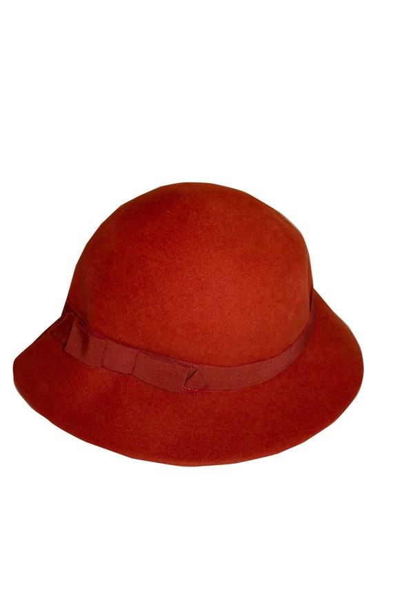 Vintage Yves Saint Laurent Rust Wool Hat