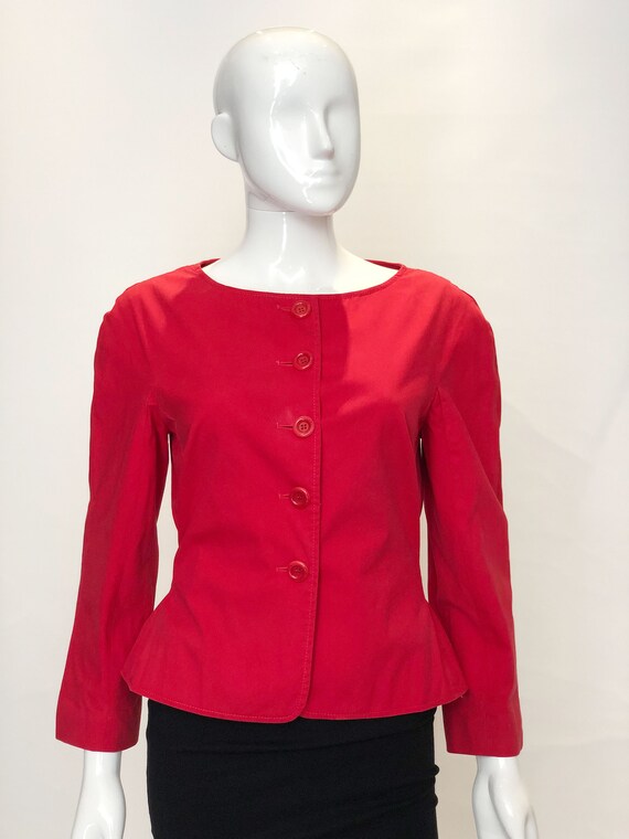 A Vintage 1990s Moschino Red Jacket - image 2