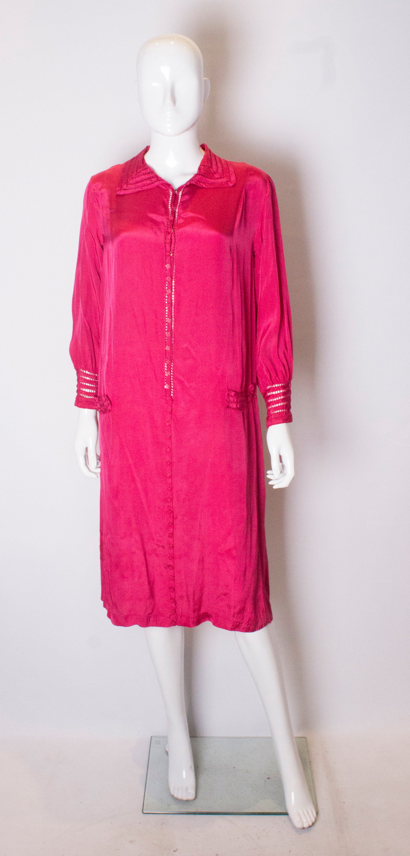 Image of A Vintage S Silk Pink Day Dress