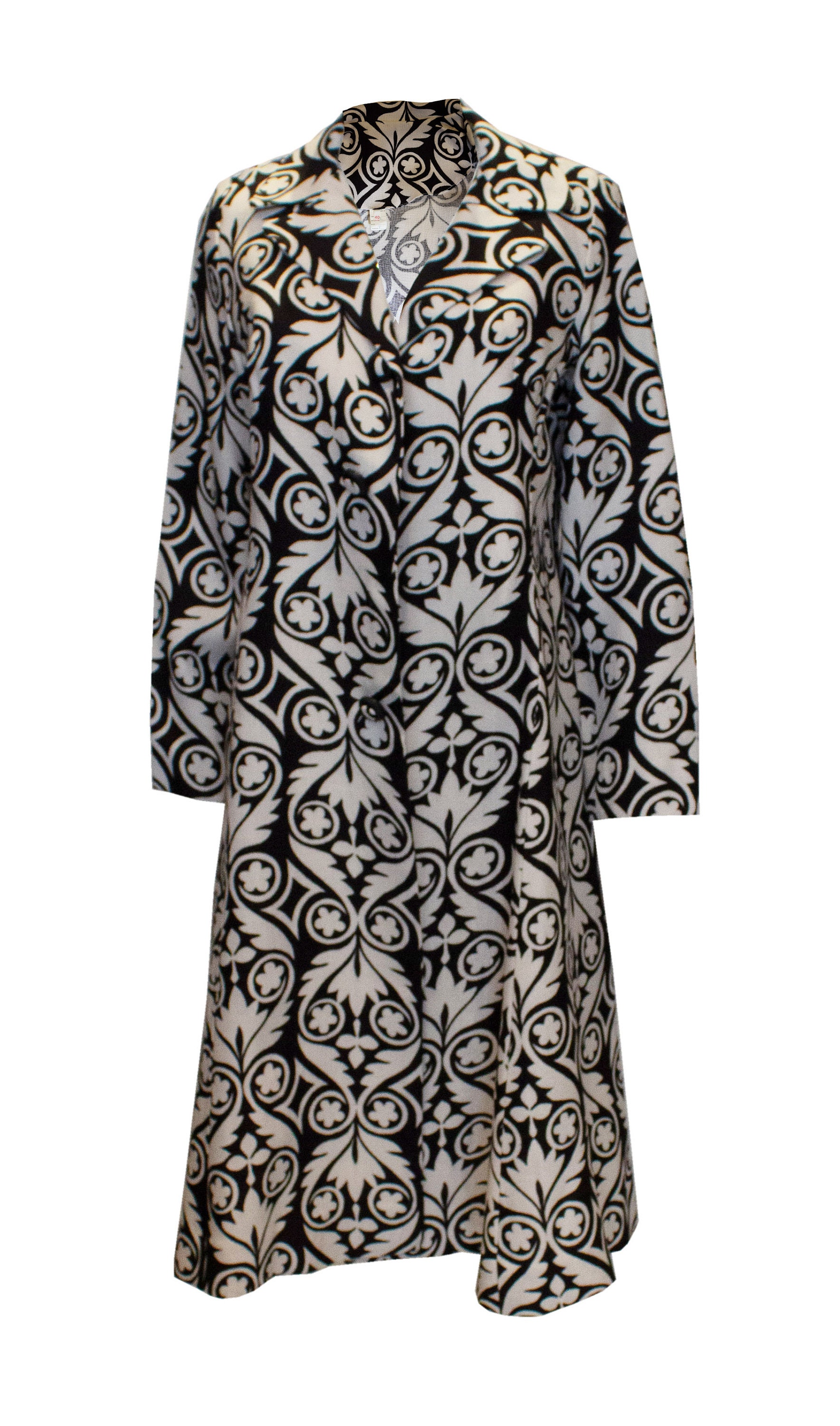 Image of Vintage Black & White Duster Coat