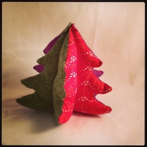 Small colorful Christmas tree