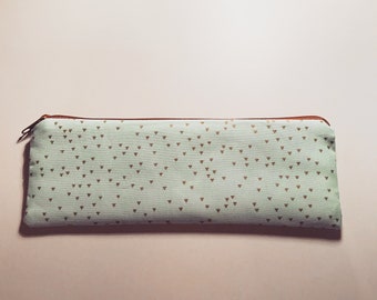 Pencil Case 'Gold and Blue'