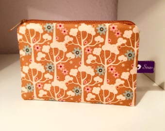 Trousse de maquillage petite « Forêt » de tissu Tilda