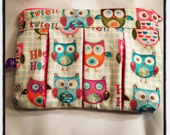 Makeup bag ' colorful owls '