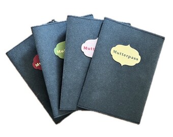 Maternity passport cover “Hermine” personalized made of washable paper * individual * sustainable * blackedition