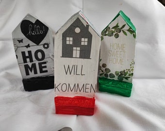 Selbst gegossene Betonhäuser, Willkommen, Home sweet Home, Home für den Wohnraum