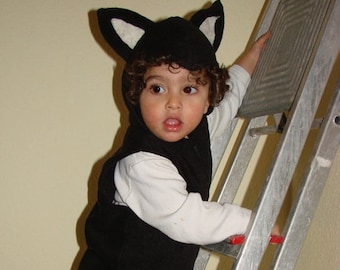 Children's costume three times black cat