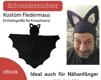 Ebook - Fledermaus Kostüm für Erwachsene Schnittmuster & Nähanleitung