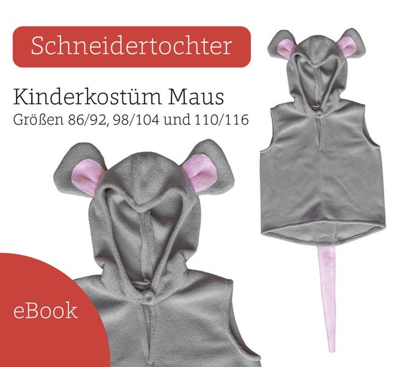 Maus-Kostüm Für Karneval & Halloween – Grau, Unisex, Aus Polyester