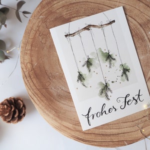 Weihnachtskarte "frohes Fest" [Klappkarte]