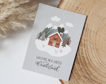 Weihnachtskarte "Walking in a Winter Wonderland"