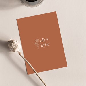 Postkarte "Alles Liebe" | Geburtstag | Glückwünsche | A6 | Grußkarte