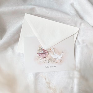 Klappkarte "hello little one", A6, Glückwünsche zur Geburt, Mädchen, Junge