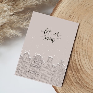 Weihnachtskarte "Let it snow"