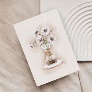 Postkarte "Flower Chemex" | A6 | Chemex | Anemone | Geburtstagskarte | Grußkarte | Blumenstrauß