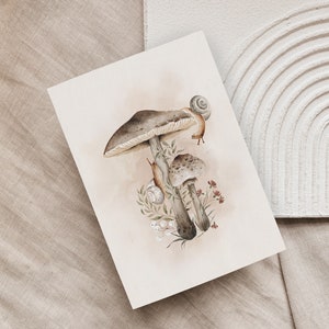 Postcard "Mushrooms & Snails" | A6 | autumn love | mushroom | greeting card