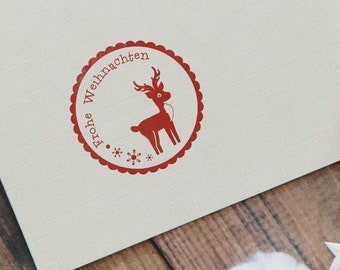 Stemplino L Stempel - Rudolf Weihnachten Rentier Frohe Weihnachten