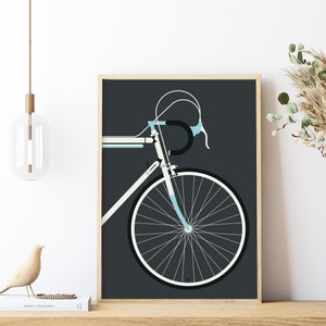Poster con stampa artistica - French Racerbike Front - arte murale astratta di Bo Lundberg, formato A4/A3/A2 senza cornice, regalo per la decorazione della casa, bicicletta
