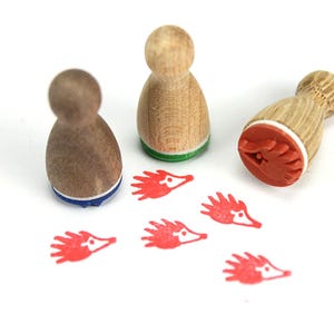 Stemplino Ministempel - Igel - Holzstempel Holzstempel Motivstempel Planer Bullet Journal Tierpark Waldtier Spazieren | Serie 1 - A001