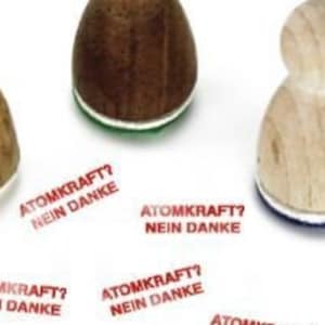 Stemplino® Timbro in legno Mini Stamp® Timbro con motivo Timbro Energia nucleare No grazie!