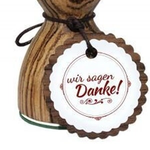 Maxi Stempel L - Wir sagen Danke ! - Holzstempel zum Basteln Scrapbooking Bullet Journal Alben Geschenke Karten selbstmachen