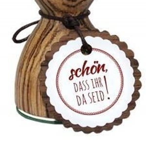 Maxi-stempel L - Leuk dat je er bent! - Houten stempel voor handwerk, scrapbooking, bullet journal, albums, geschenken, kaarten
