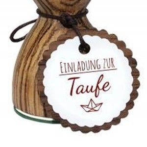 Maxi Stempel L - Einladung zur Taufe - Holzstempel zum Basteln Scrapbooking Bullet Journal Alben Geschenke Karten selbstmachen