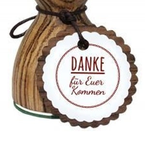 Maxi Stempel L - DANKE für Euer kommen - Holzstempel zum Basteln Scrapbooking Bullet Journal Alben Geschenke Karten selbstmachen