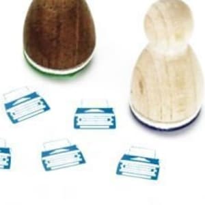Stemplino Mini Stempel - Typemachine - Houten Stempel Bullet Journal Schrijven Belettering Schrijven Post Schrijver Cadeau Datum