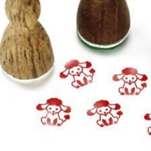 Stemplino Ministempel - Pudel - Holzstempel Holzstempel für Tagebuch Planer Hund Hundeliebhaber Poodle dog Goethe Liebhaber