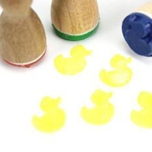 Stemplino Mini Stempel - Eend - Houten Stempel Cadeau voor Dagboek Planner Vijverdier Kinderstempel Dierentuin Dierenpark Eendenvijver
