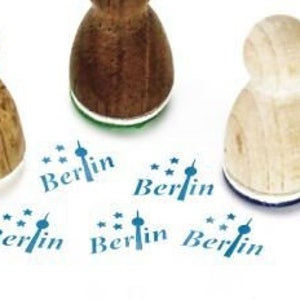Stempelno® Houten Stempel Mini Stamp® Stempel Berlijn - Mini