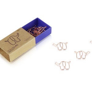 GOLDCLIP graffetta elefante in oro rosa - simpatico set di graffette in confezione (contiene 15 pezzi) - mini graffetta decorazione clip segnalibro